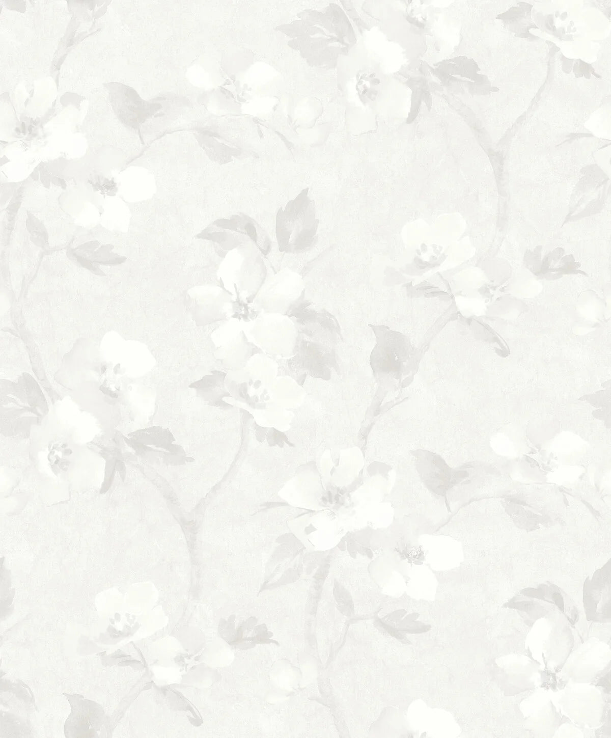 Wallpaper with a floral pattern HELEN’S FLOWER white