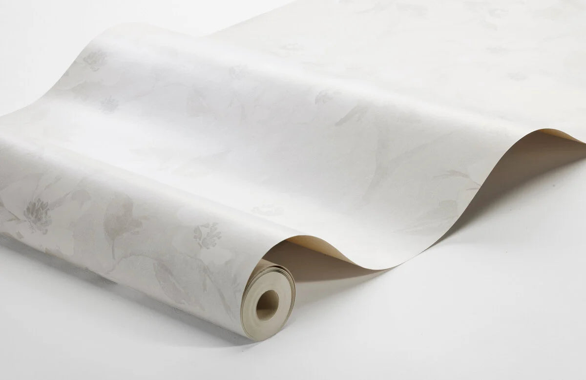 Wallpaper with a floral pattern HELEN’S FLOWER white