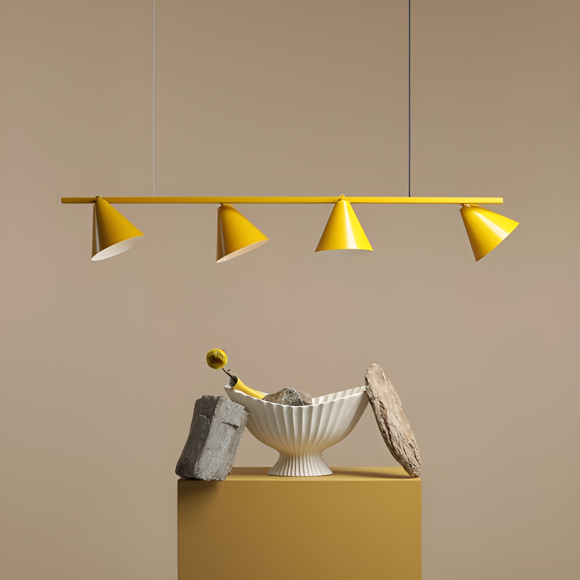 Lampa wisząca FORM QUATRO musztardowy