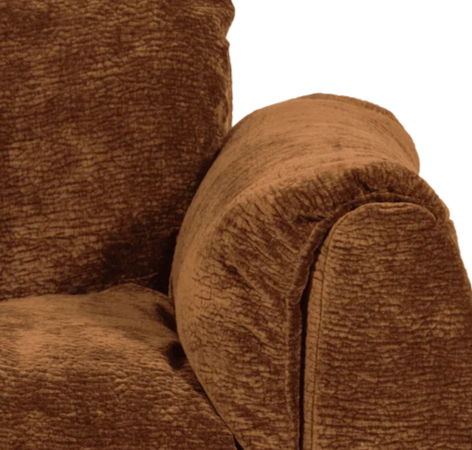 Sofa modułowa BAGGY 3D - element prawostronny brązowy