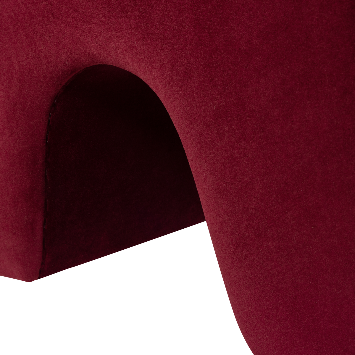 Puf LUCEN welur burgundowy – ujęcie 7