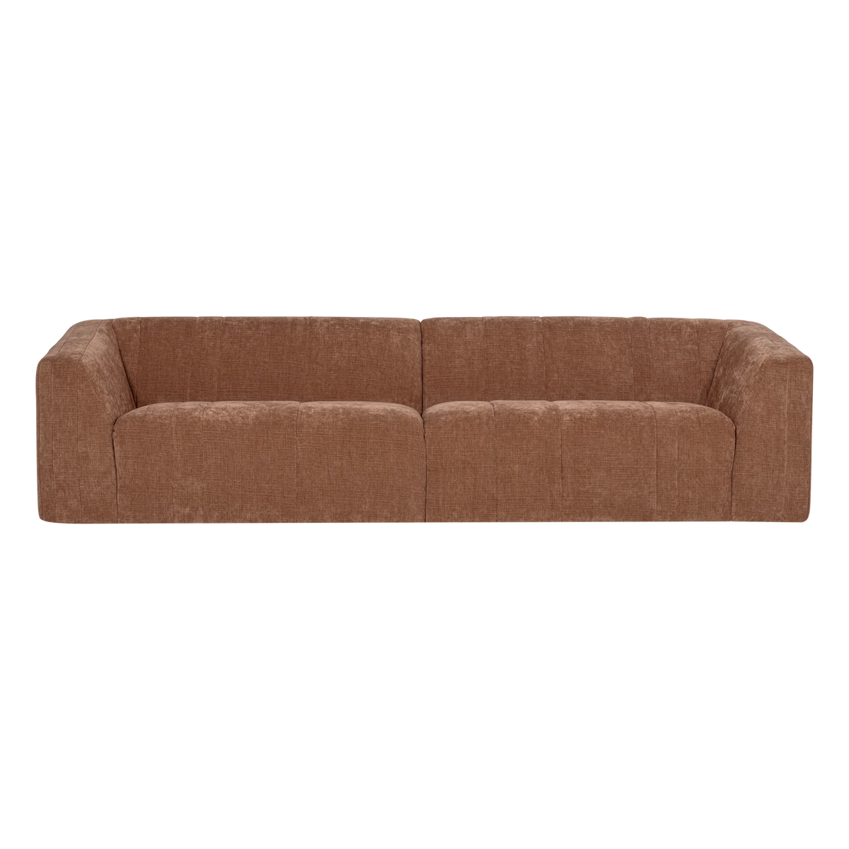 Sofa 4-osobowa OMAIRE rdzawy brązowy szenil