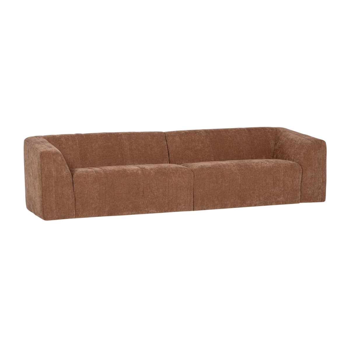 Sofa 4-osobowa OMAIRE rdzawy brązowy szenil