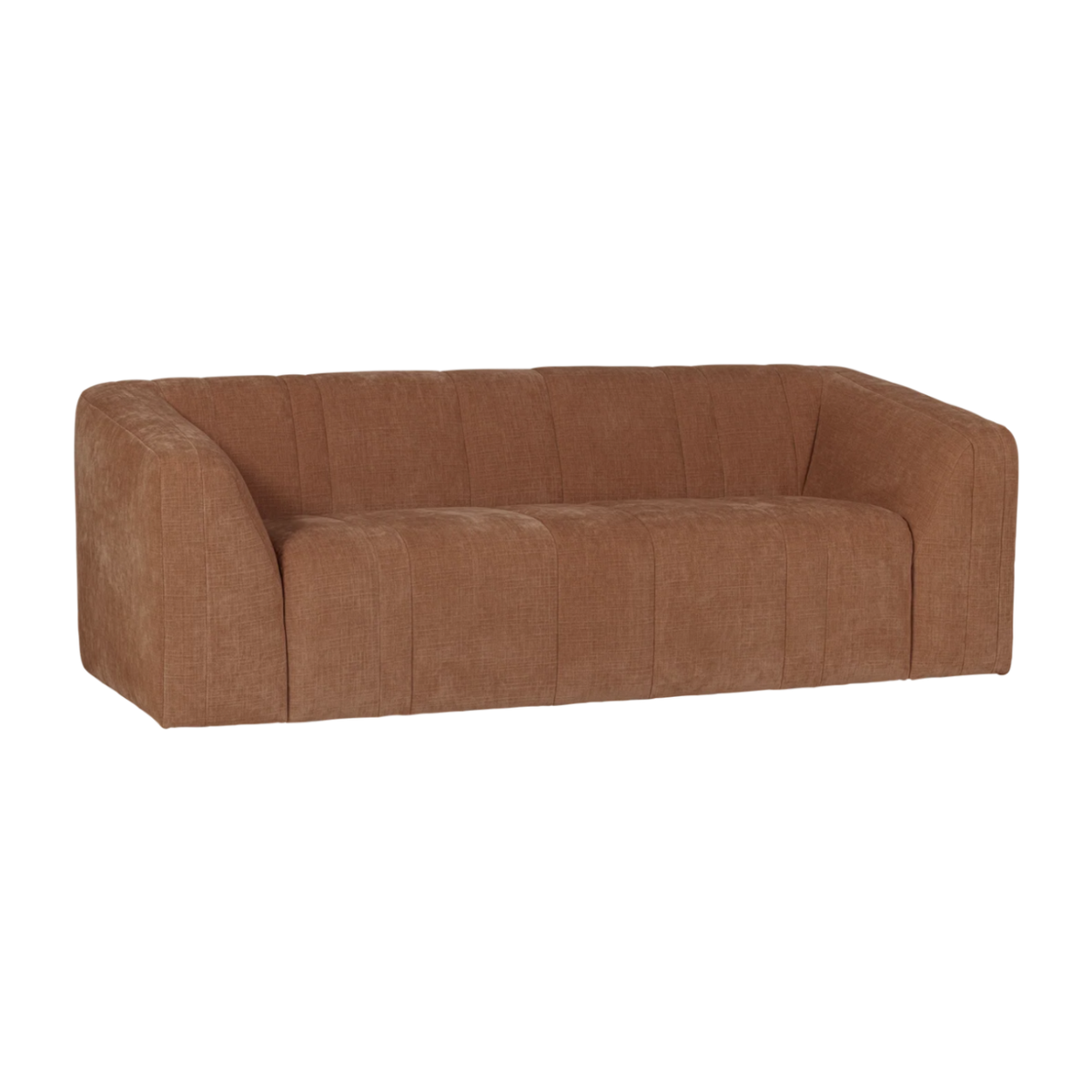 Sofa 2-osobowa OMAIRE rdzawy brązowy szenil
