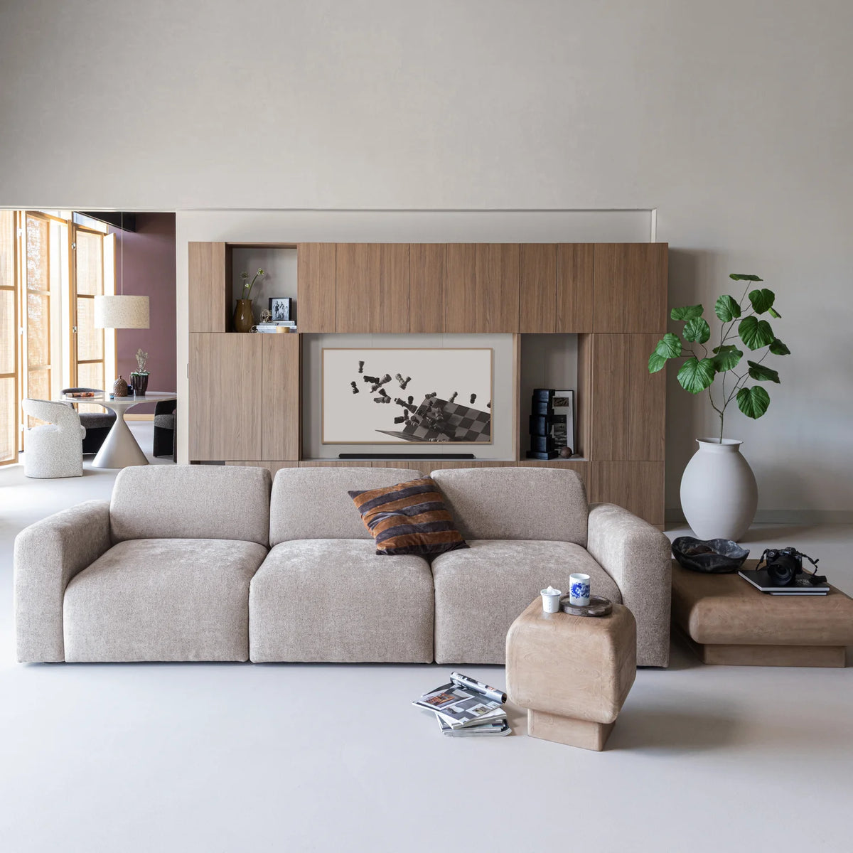 Sofa 3-osobowa UMINA beżowy szenil