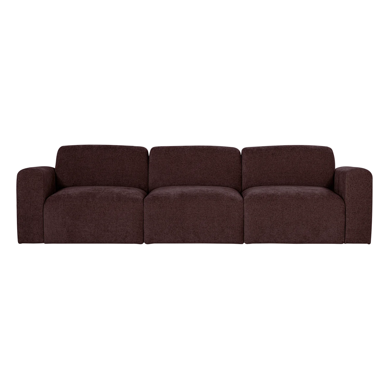 Sofa 3-osobowa UMINA ciemny burgundowy szenil