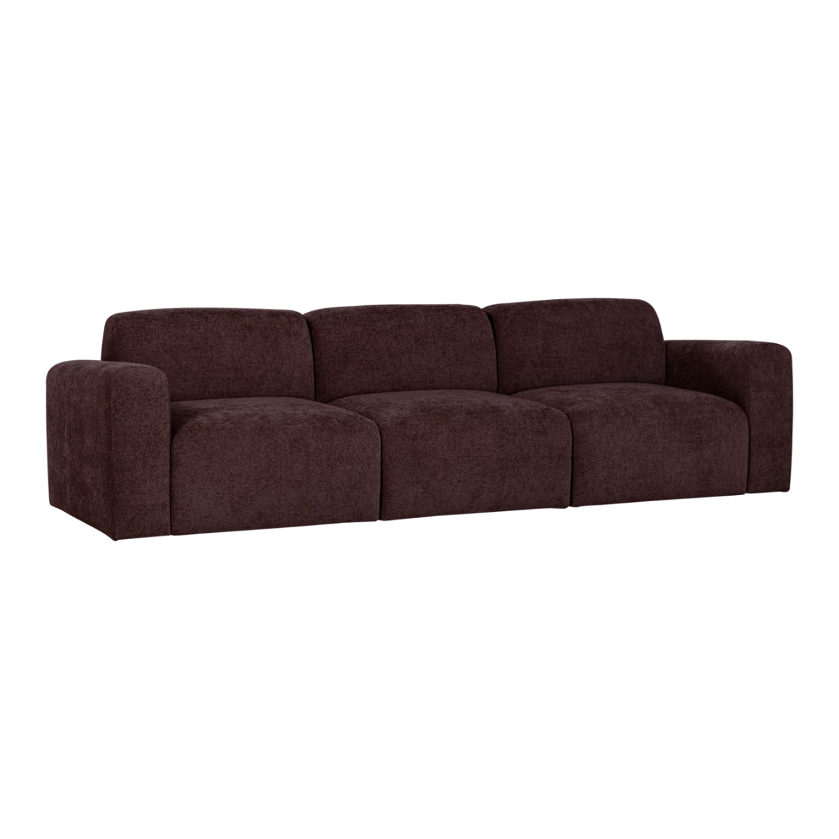 Sofa 3-osobowa UMINA ciemny burgundowy szenil