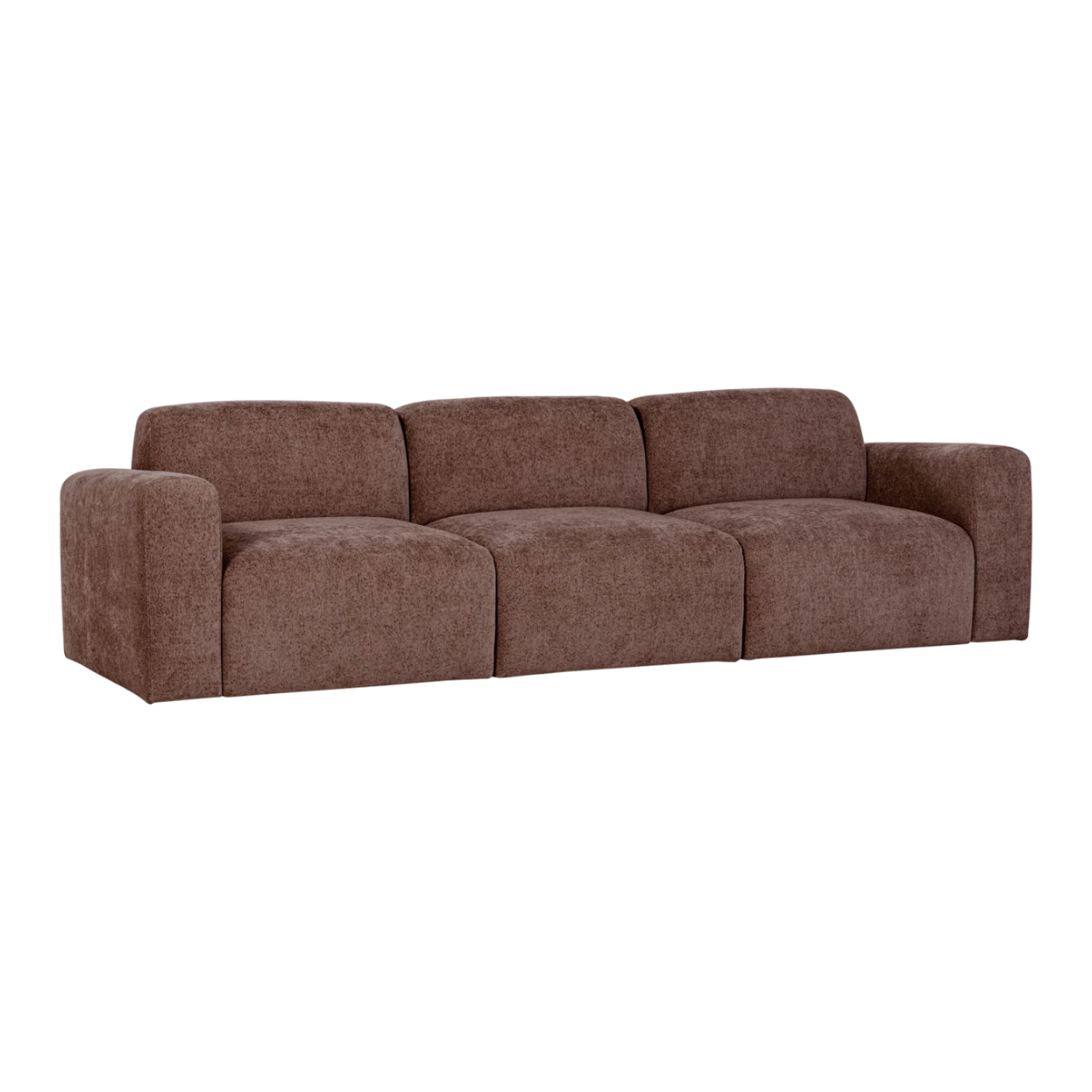 Sofa 3-osobowa UMINA różowo-brązowy szenil