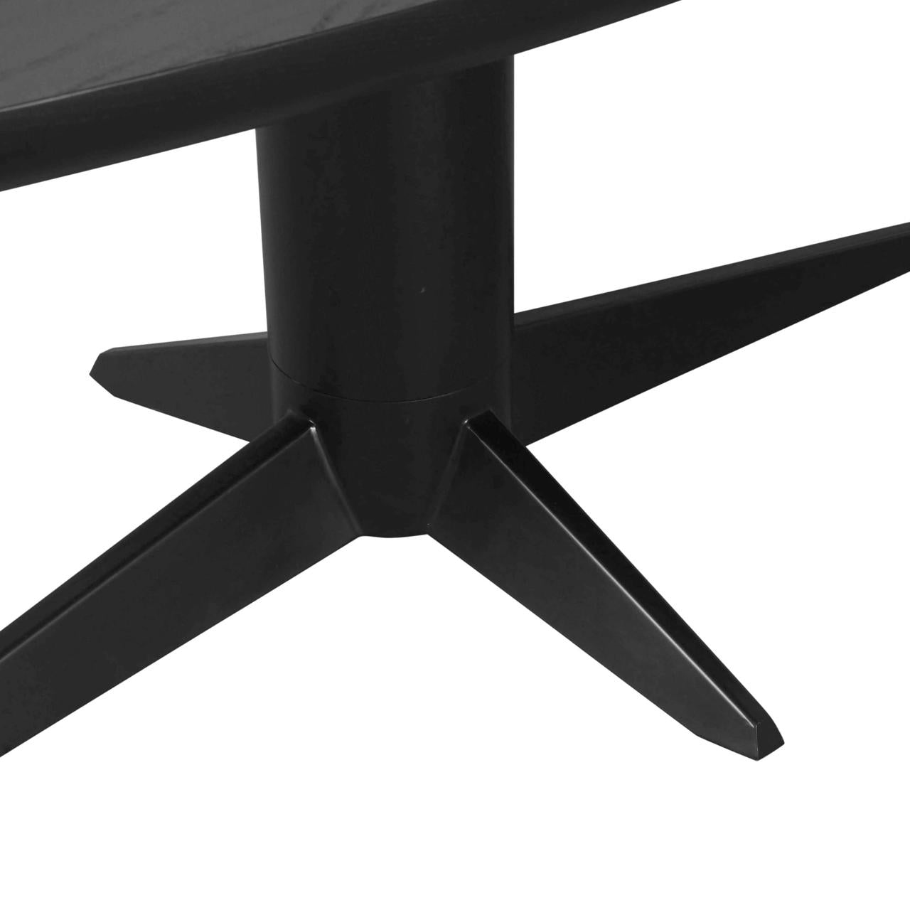 RAYFORD Dining Table Black Oak