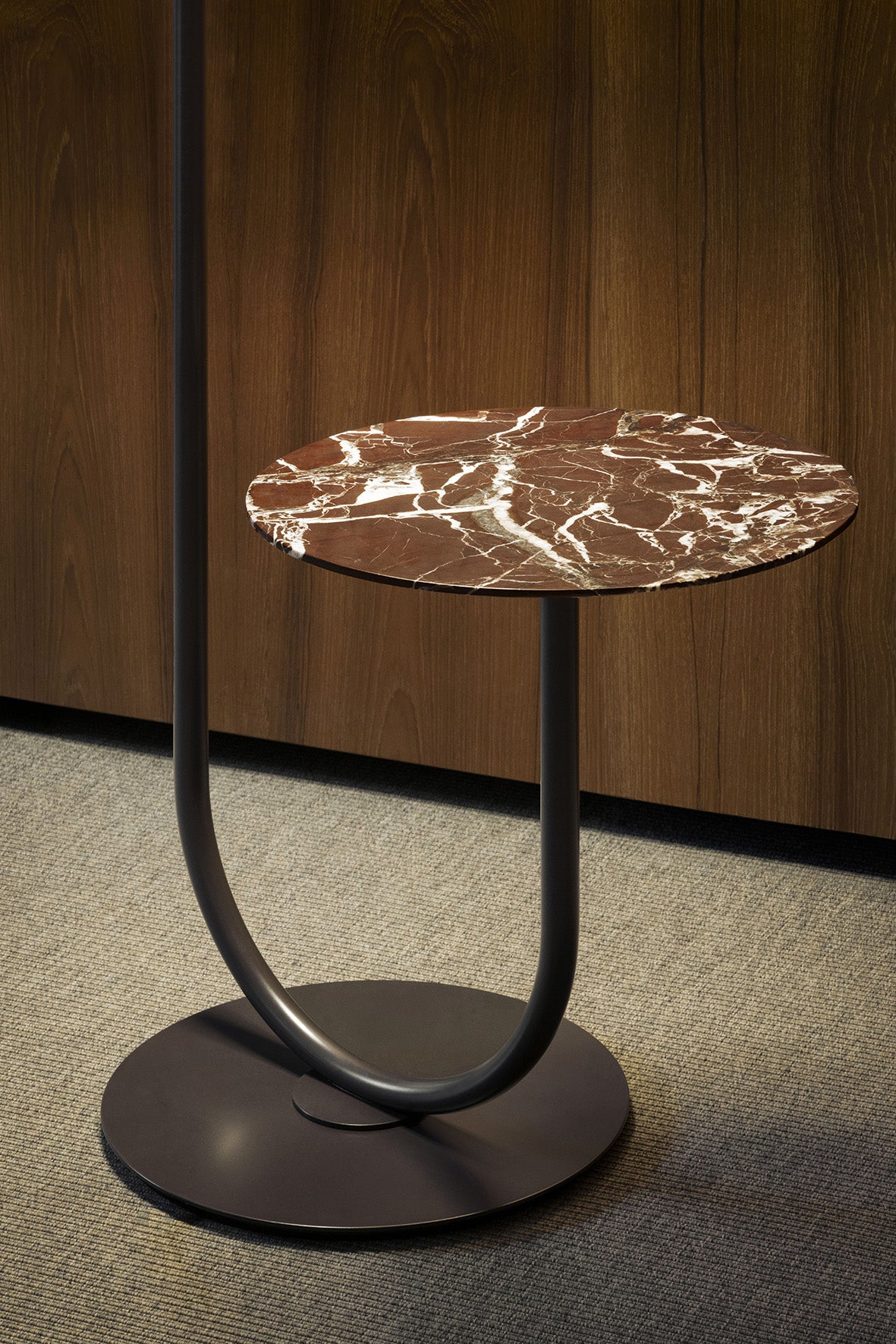 CALYPSO ANTIGUA lamp with table in mint green with burgundy marble