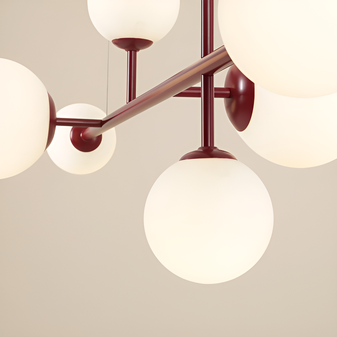 Lampa wisząca DIONE HEXA czerwony
