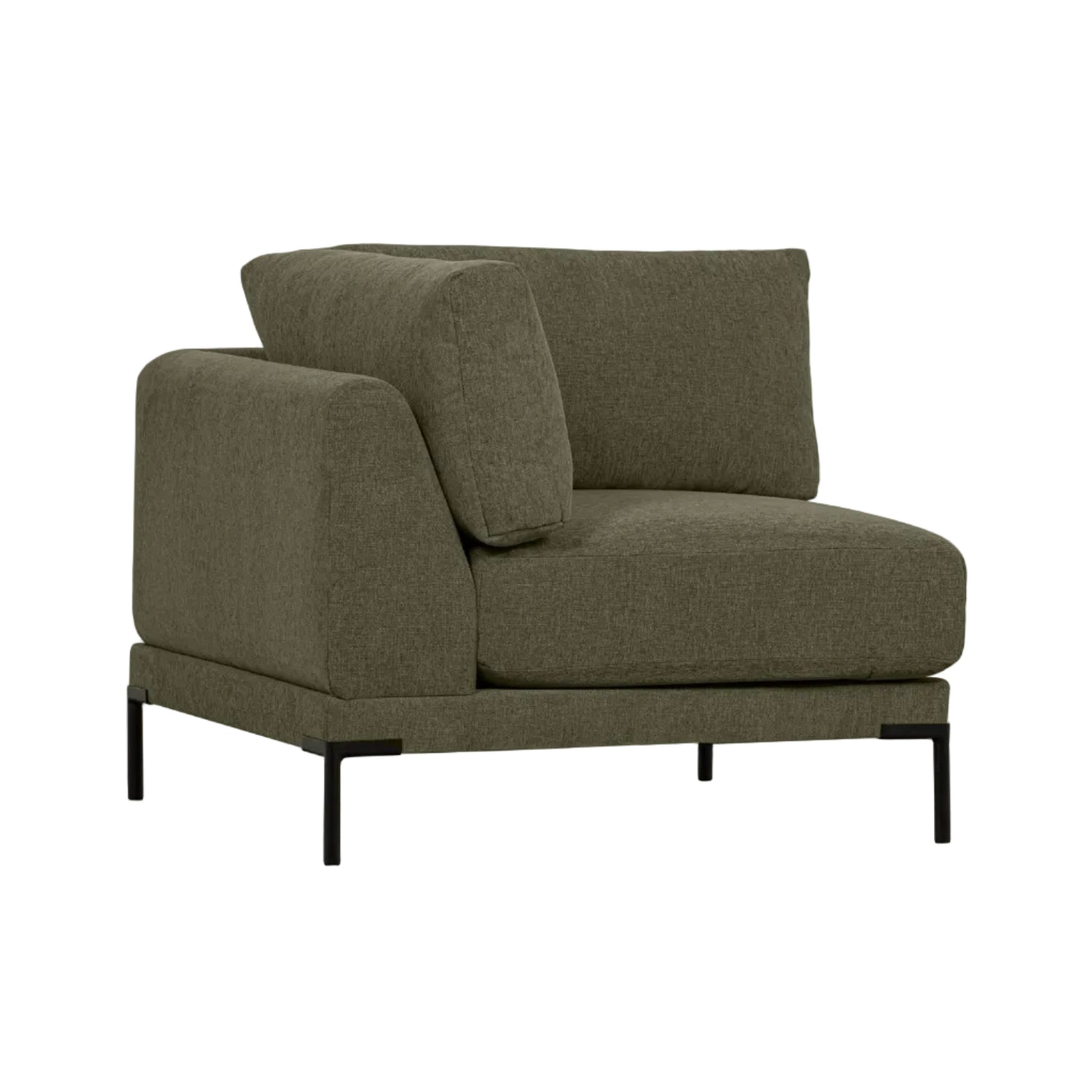 Sofa COUPLE - moduł narożny ciemnozielony