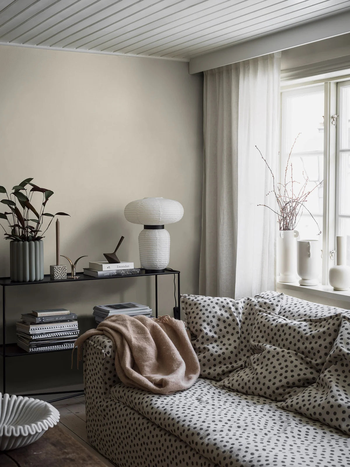 Strukturierte Tapete, die Leinen imitiert - VANILLA LINEN vanillebeige