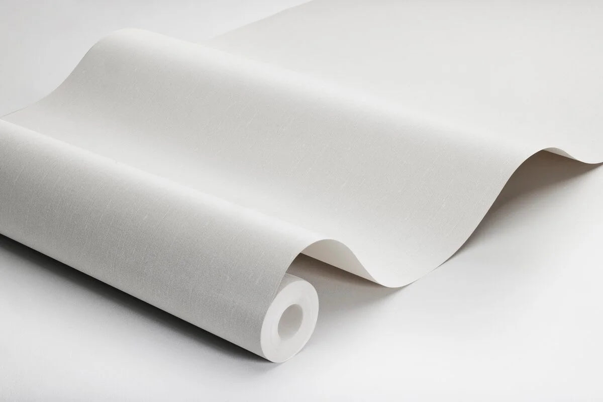 Strukturierte Tapete, die Leinen imitiert - FLAX FIBER grau-beige