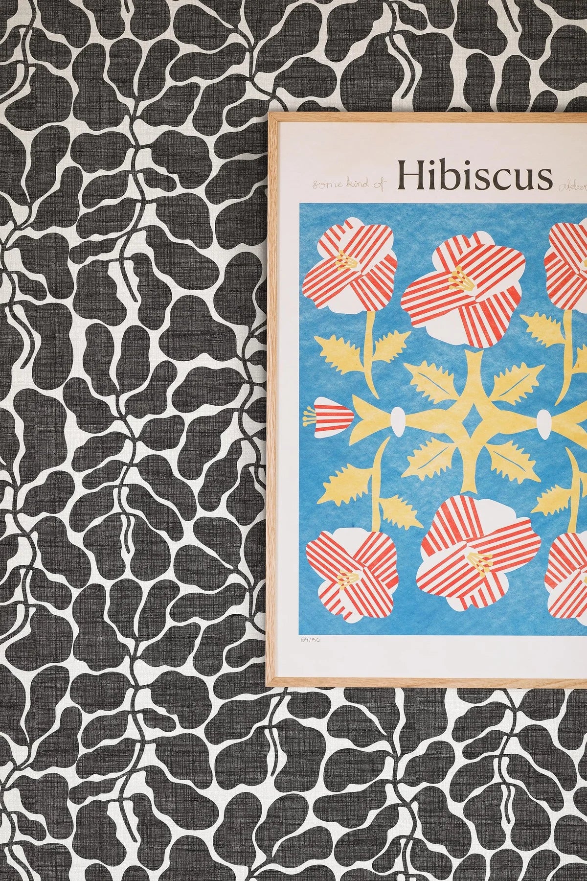 Tapeta flizelinowa papierowa z roślinnym wzorem MY SECRET GARDEN czarny z białym