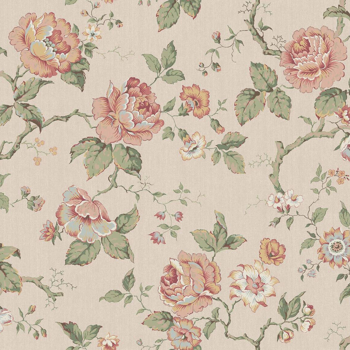 ROSENTRAD Beige Floral Pattern Wallpaper