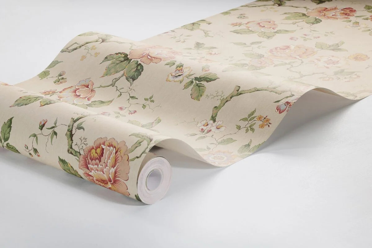 ROSENTRAD Beige Floral Pattern Wallpaper
