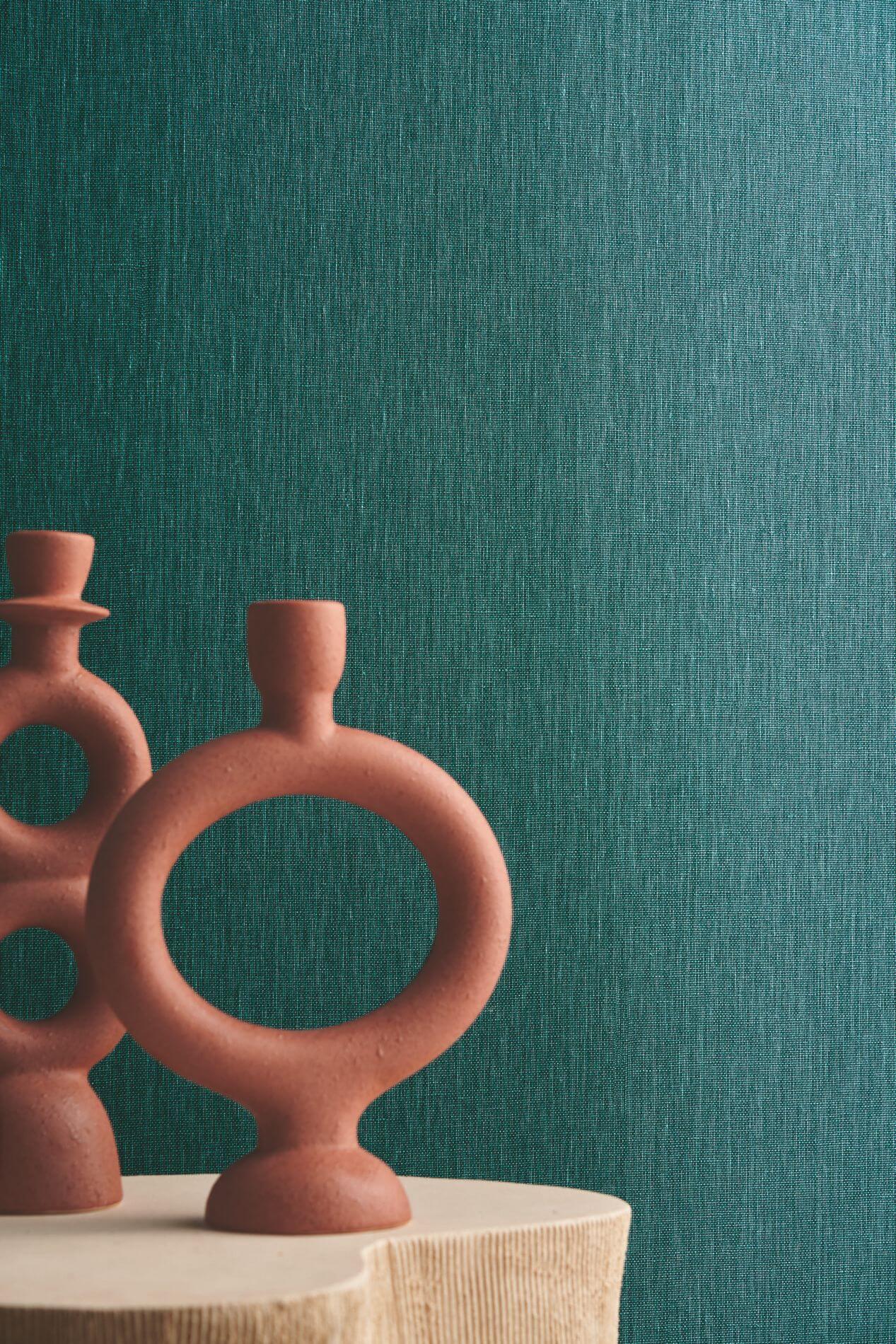 Textiltapete aus Leinen mit Struktur ATMOSPHERE - SABLE dunkelbeige