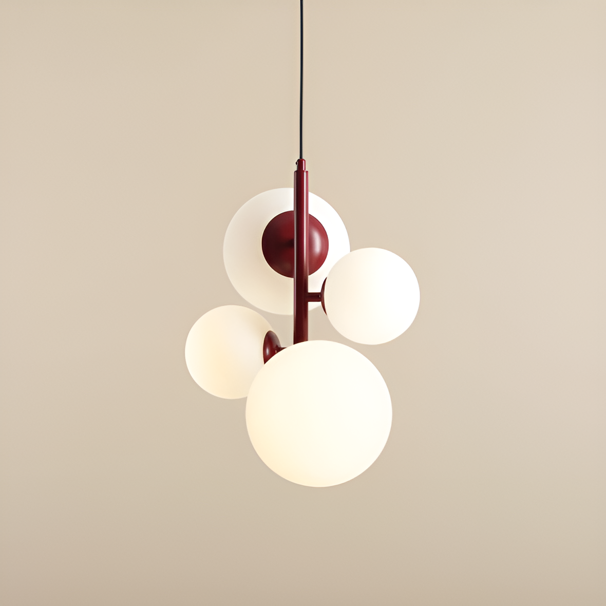 Lampa wisząca BLOOM QUATRO bordowy