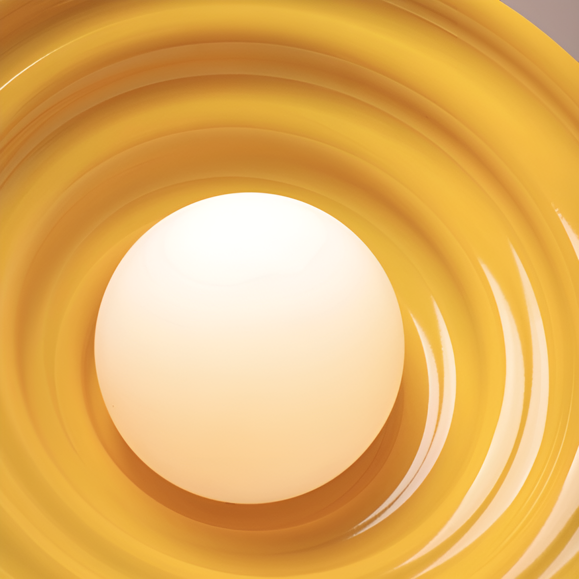 Yellow wave floor lamp