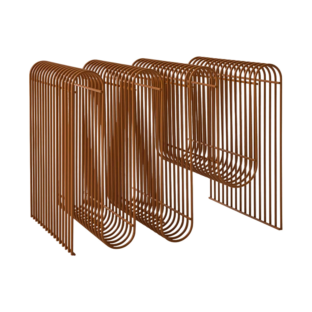 CURVA Brown Magazine Rack