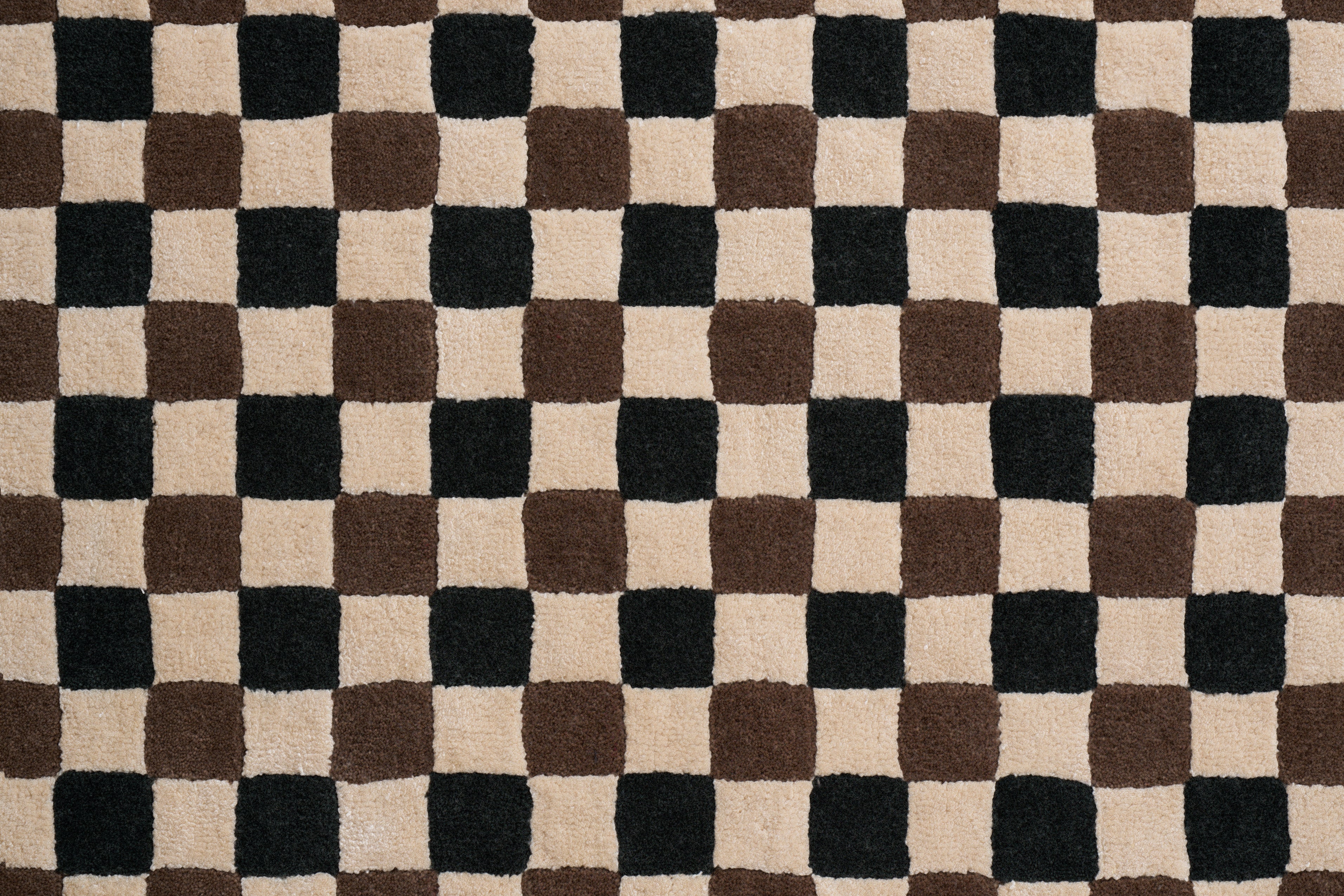 FLICKER dark green rug with beige and brown [Amelia]