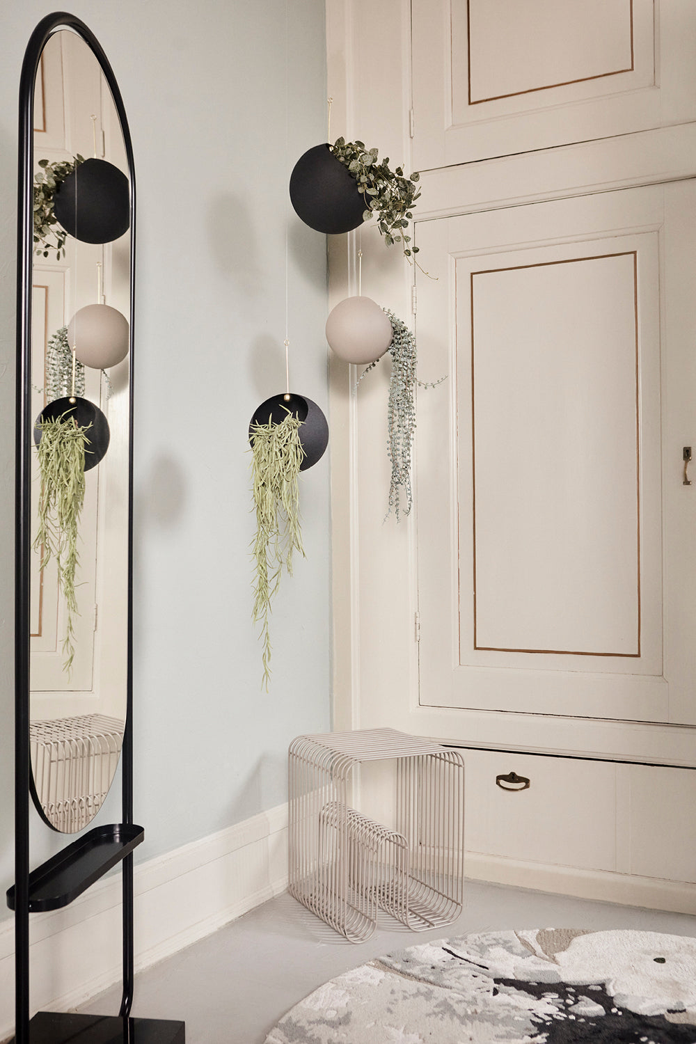 Hängende Blumentopf GLOBE taupe