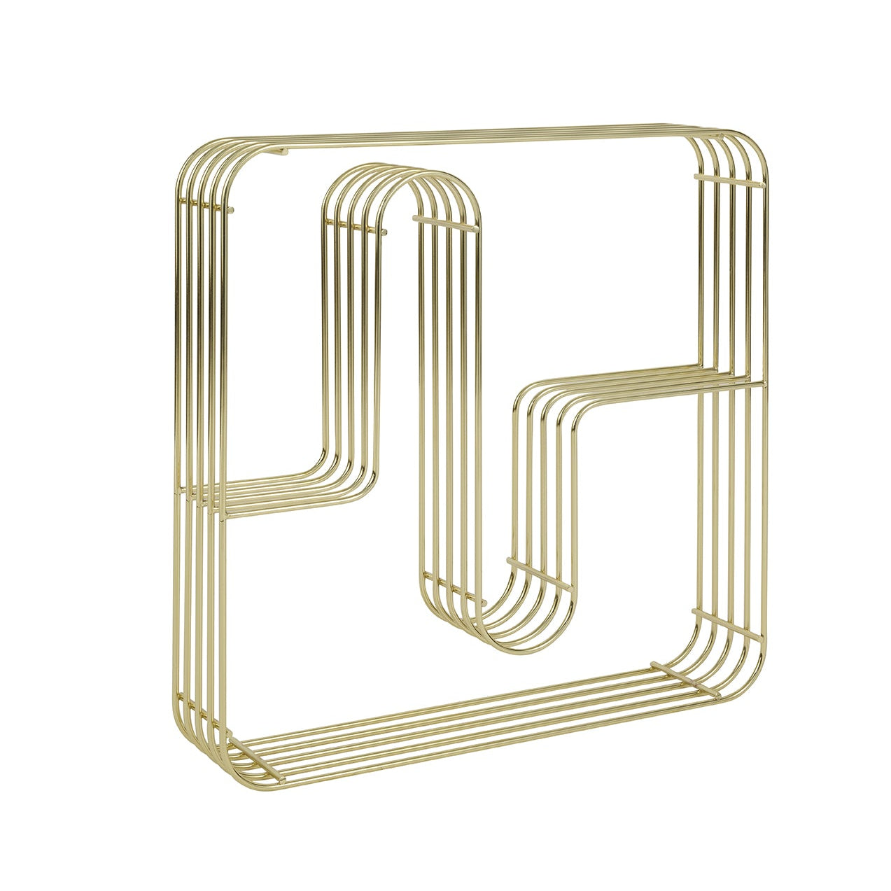 Regał ścienny CURVA złoty