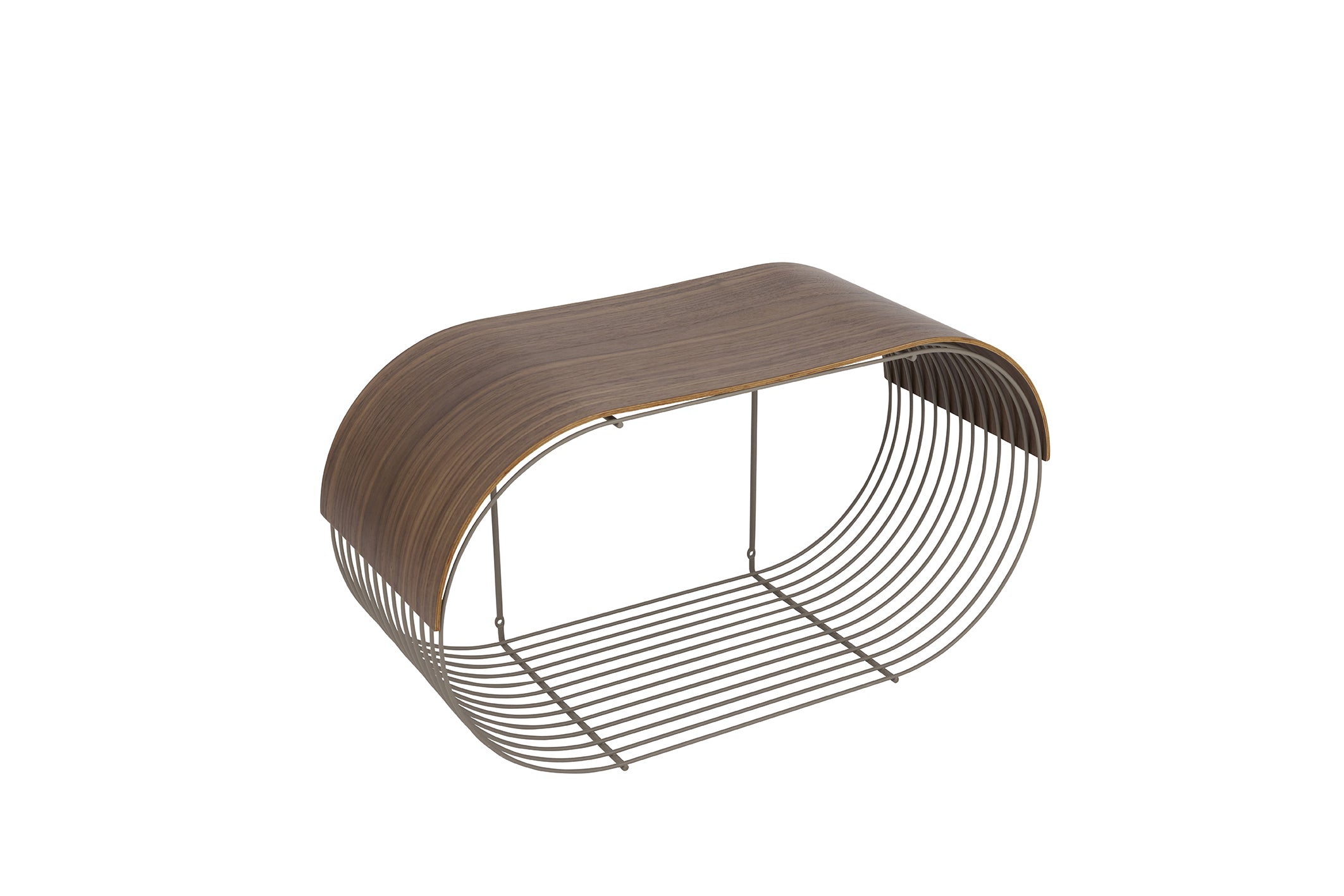 CURVA tray dark oak wood