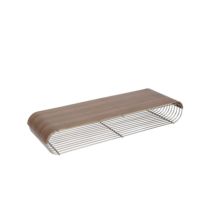 CURVA tray dark oak wood