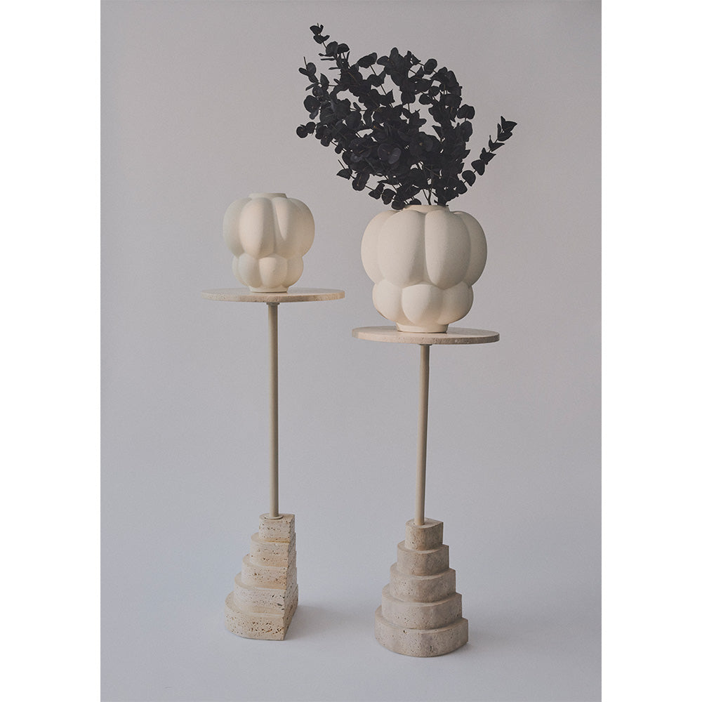 Stolik okrągły SOLUM trawertyn