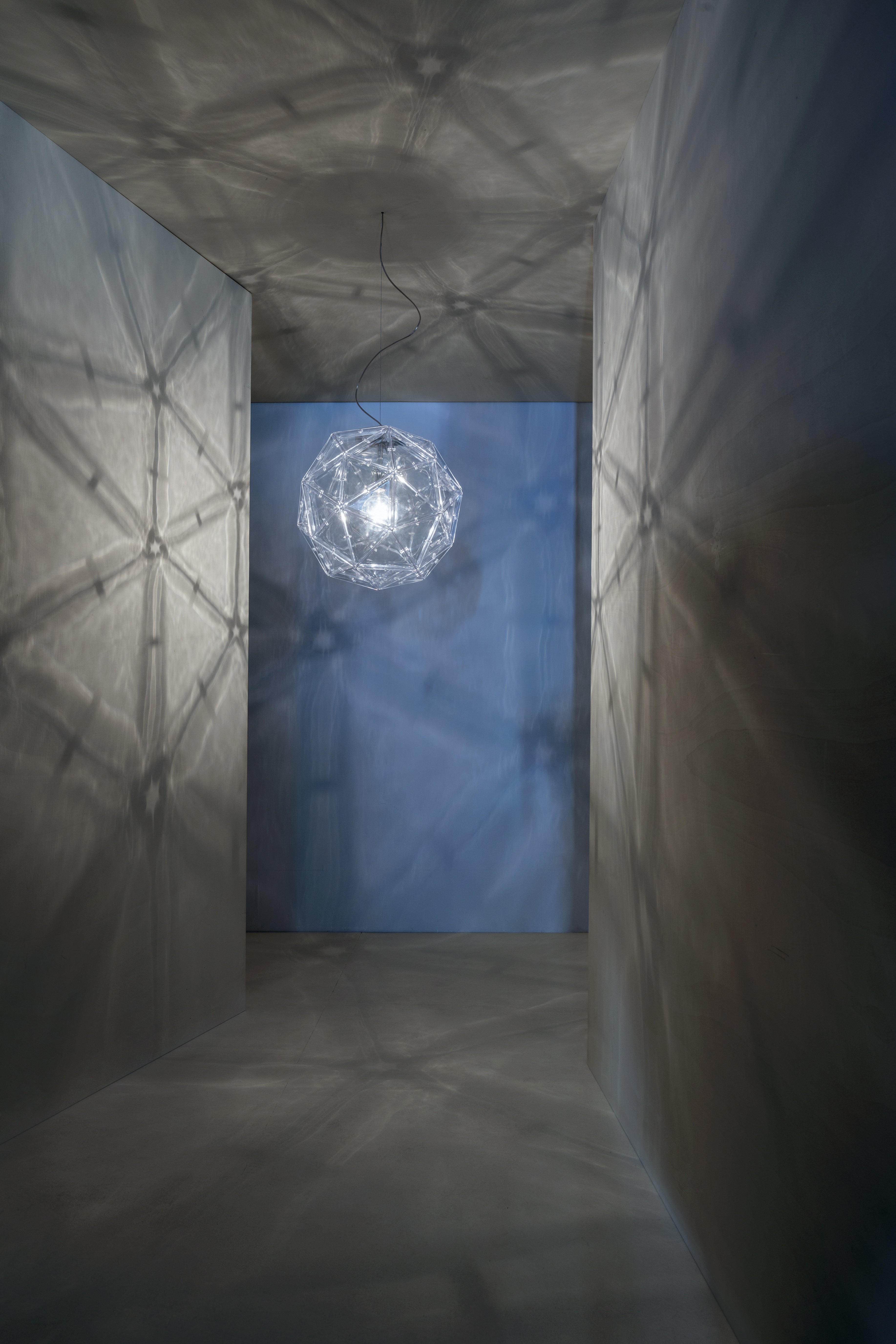 Lampa wisząca POLIEDRO transparentny klosz