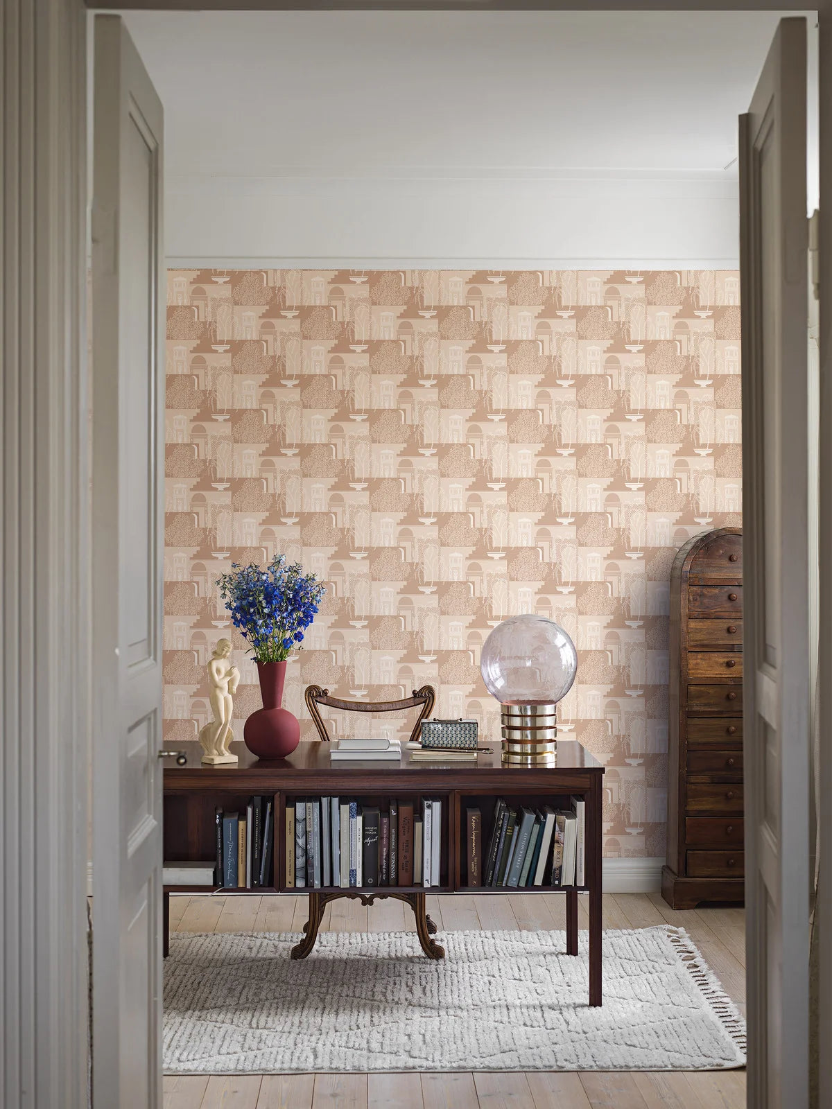 Tapeta z krajobrazem antycznym MIMI beżowy