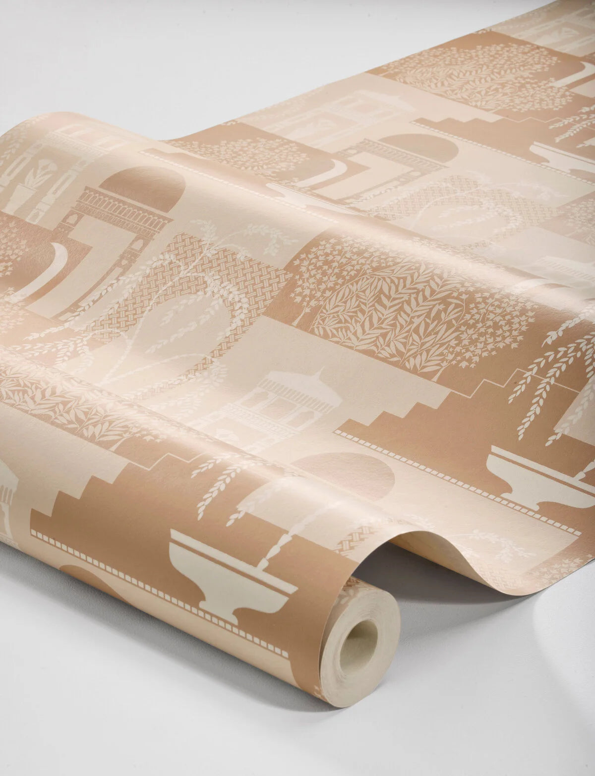 Tapeta z krajobrazem antycznym MIMI beżowy