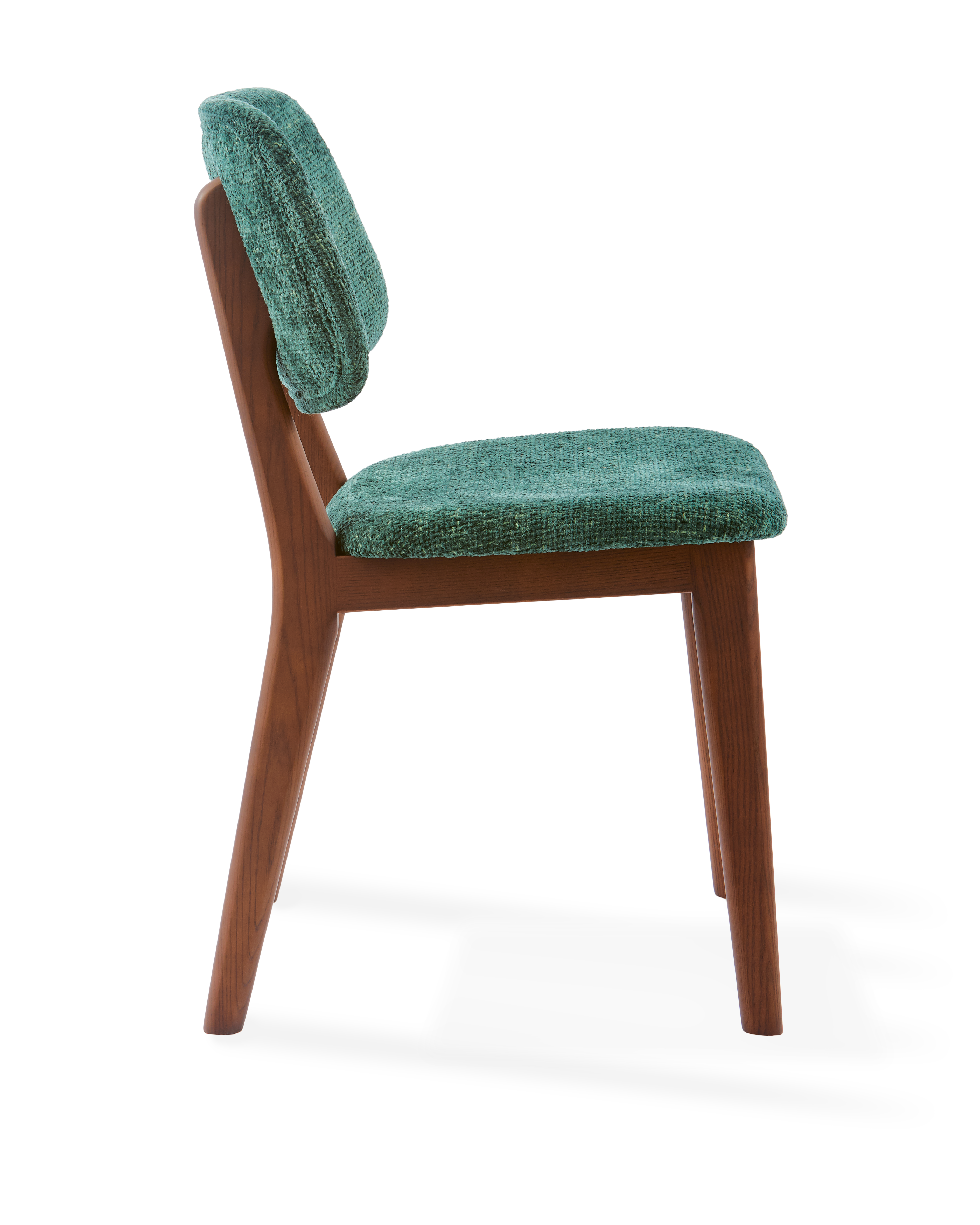 HAPPY DAYS Chair in Dark Green with Wooden Base