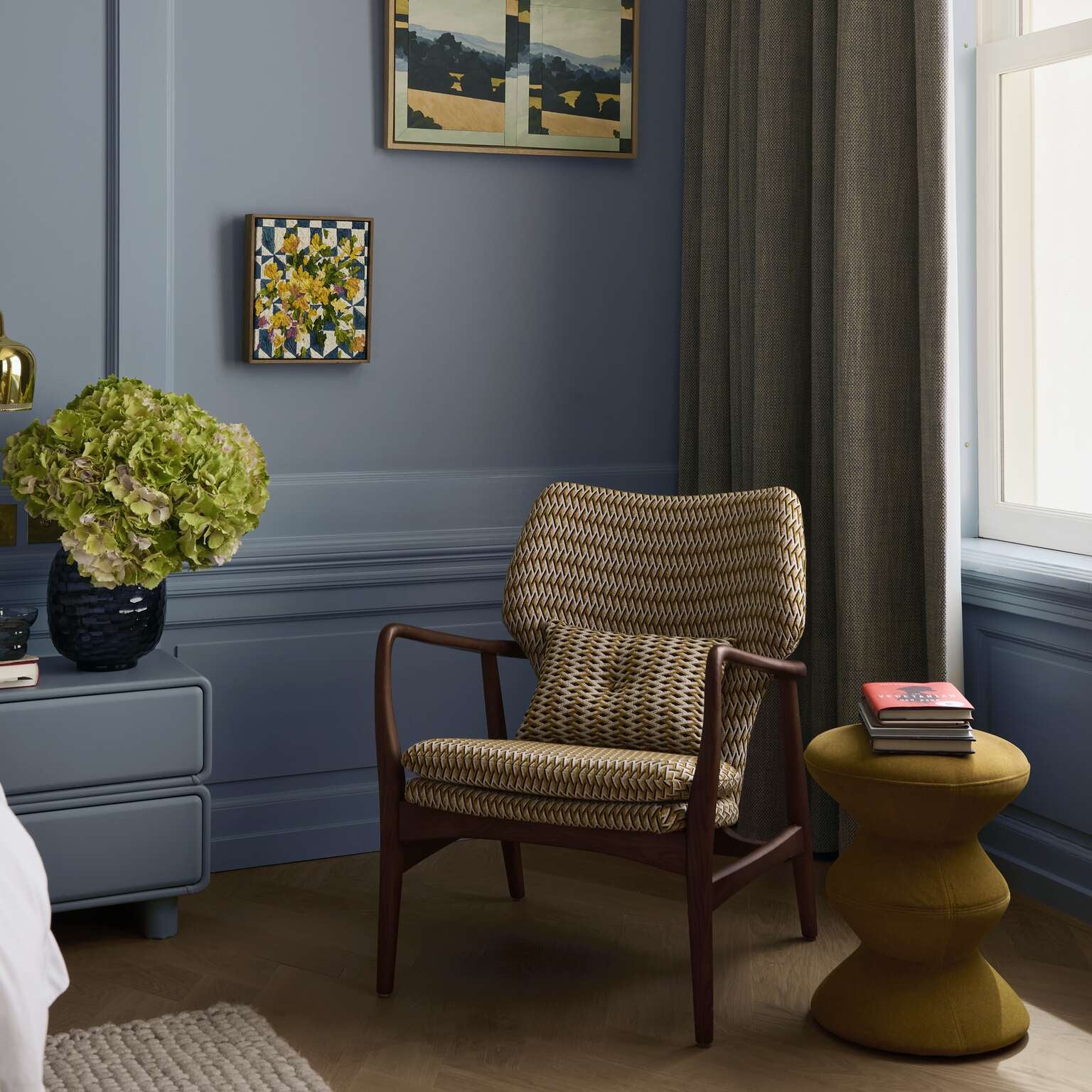 Hocker SOFT ZIG ZAG senfgelb