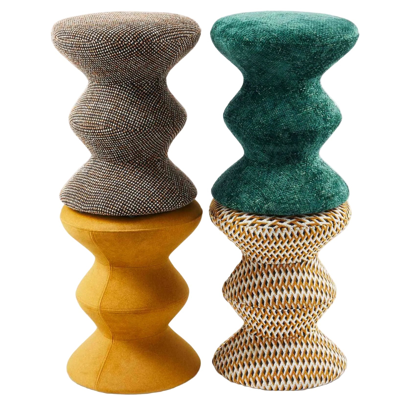 Stołek SOFT ZIG ZAG ciemnobrązowy