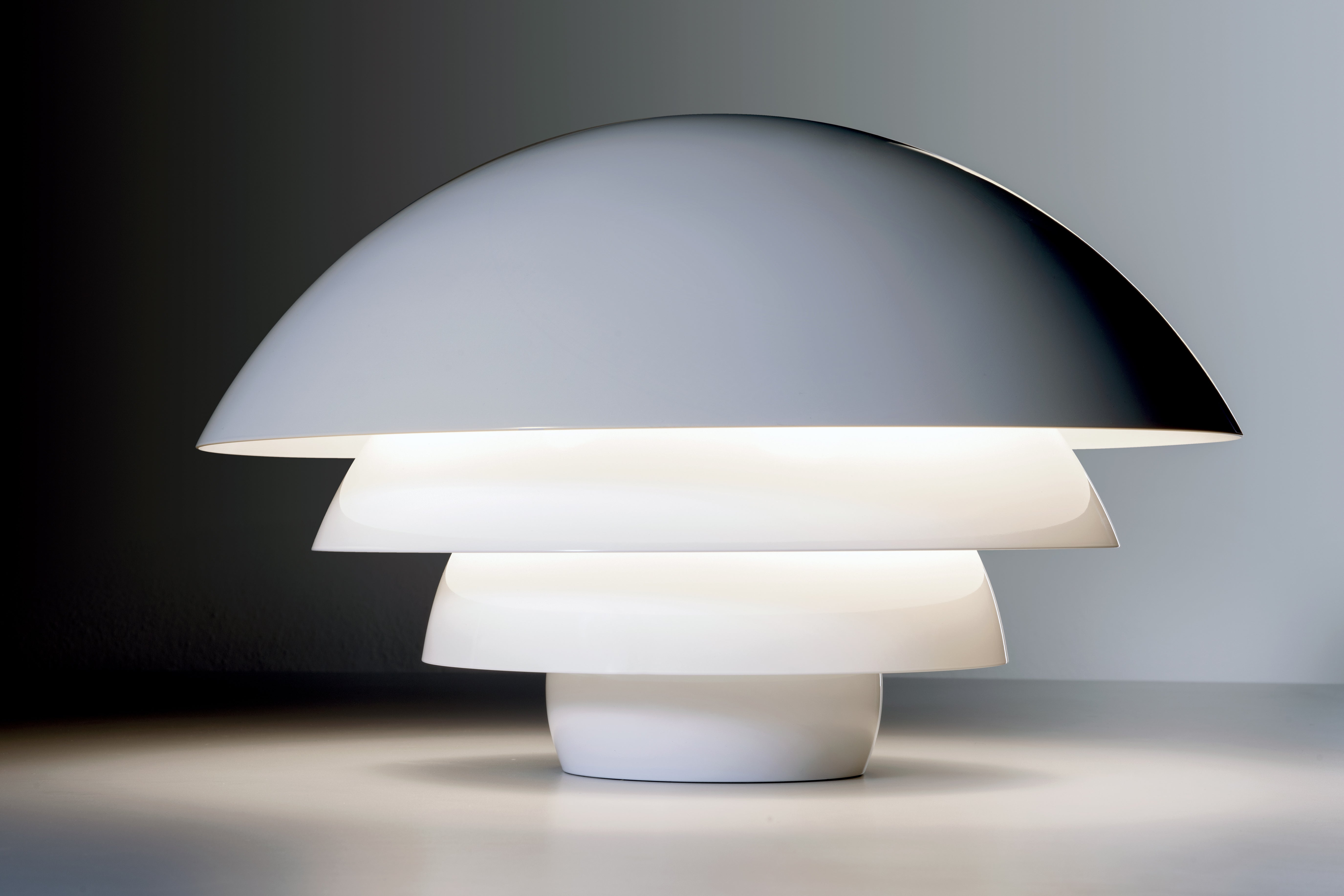 Lampa stołowa VISIERE połyskujący biały
