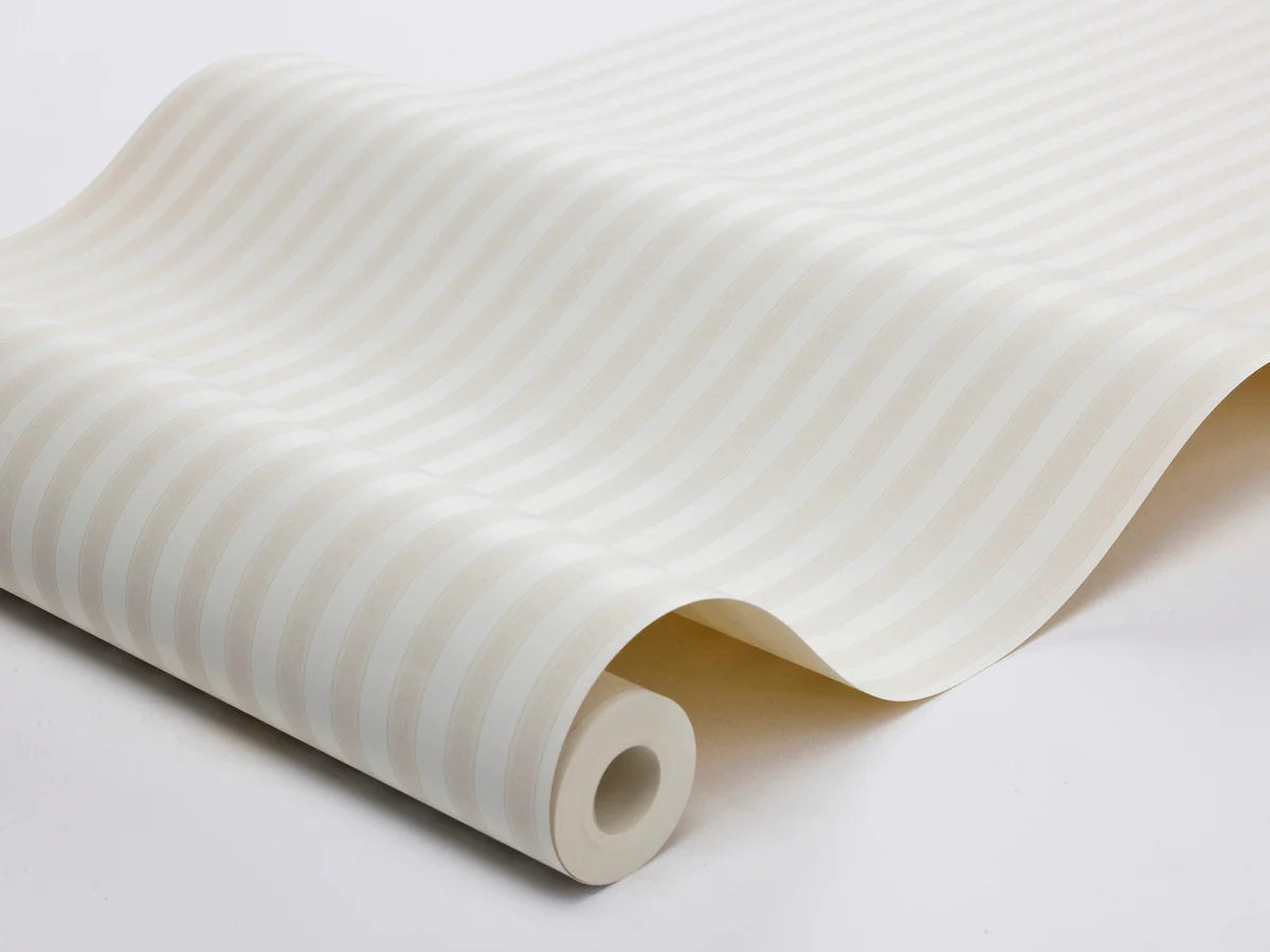 Tapeta w paski MÖLLE STRIPE beżowy z białym