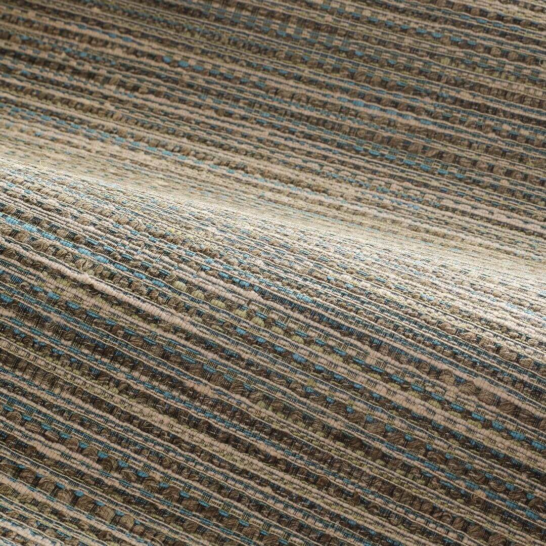 Textile wallpaper with a structural canvas look VAGAR - TOPAZE / GRÈGE beige with gold