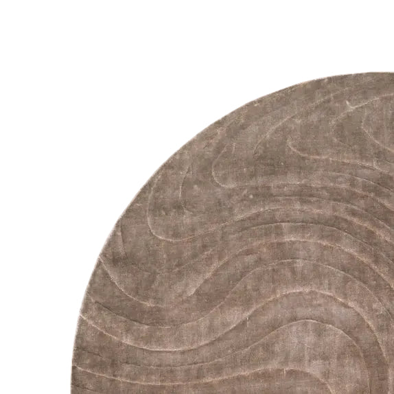 FELLION Brown Round Rug