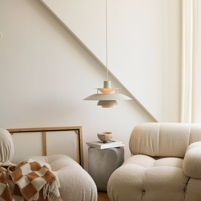 Lampa wisząca PH 5 monochromatyczny blady odcień cyny
