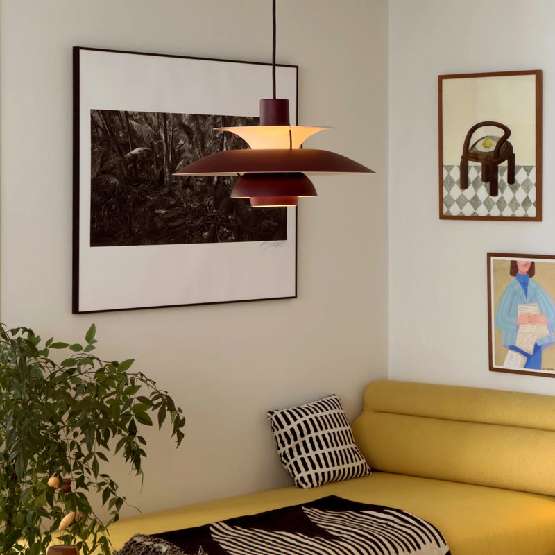 Lampa wisząca PH 5 monochromatyczny burgundowy