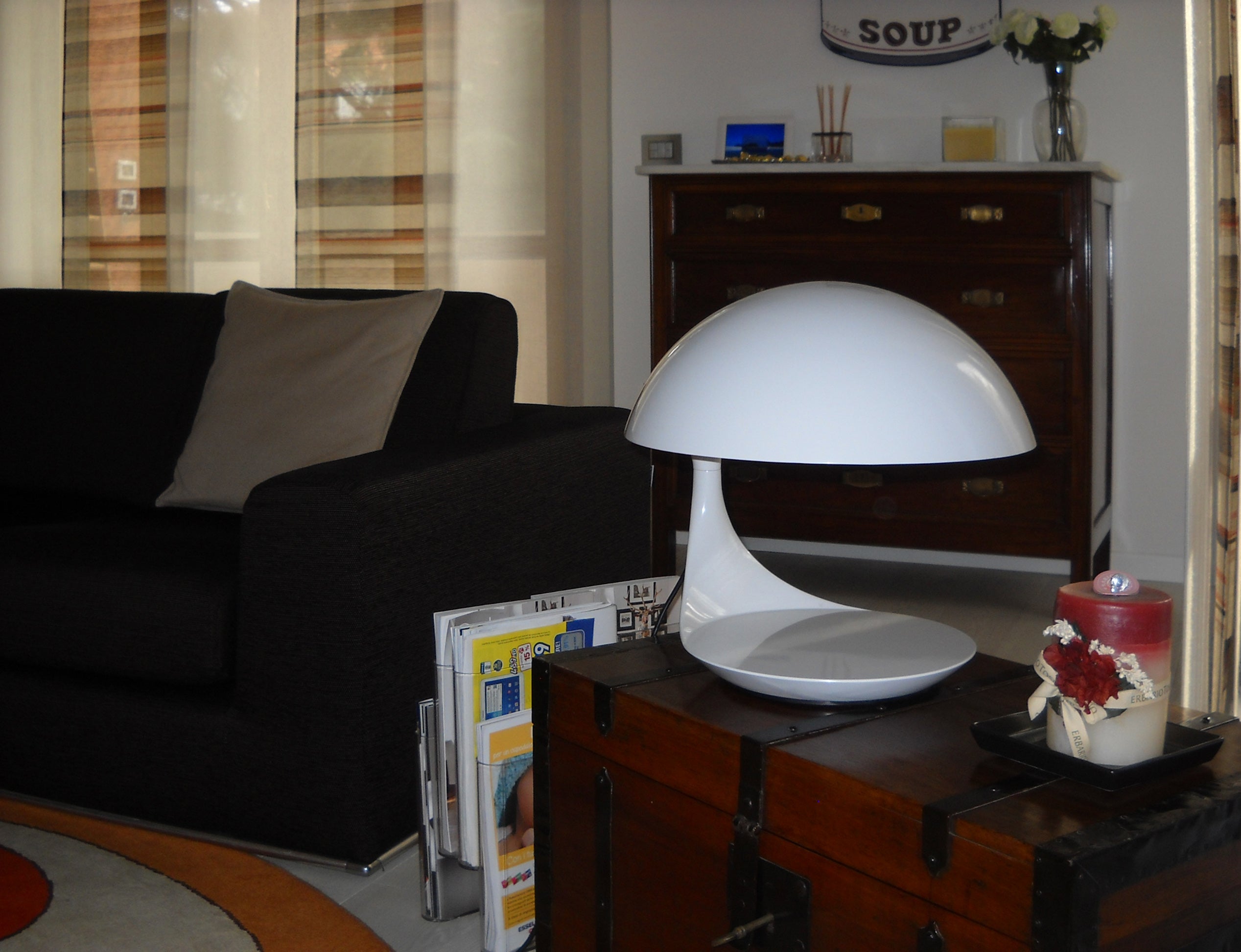 Tischlampe COBRA in glänzendem Weiß
