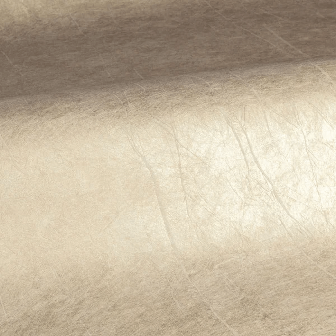 Textured metallic fabric wallpaper with pleats OXEA - SABLE PLATINE sandy platinum