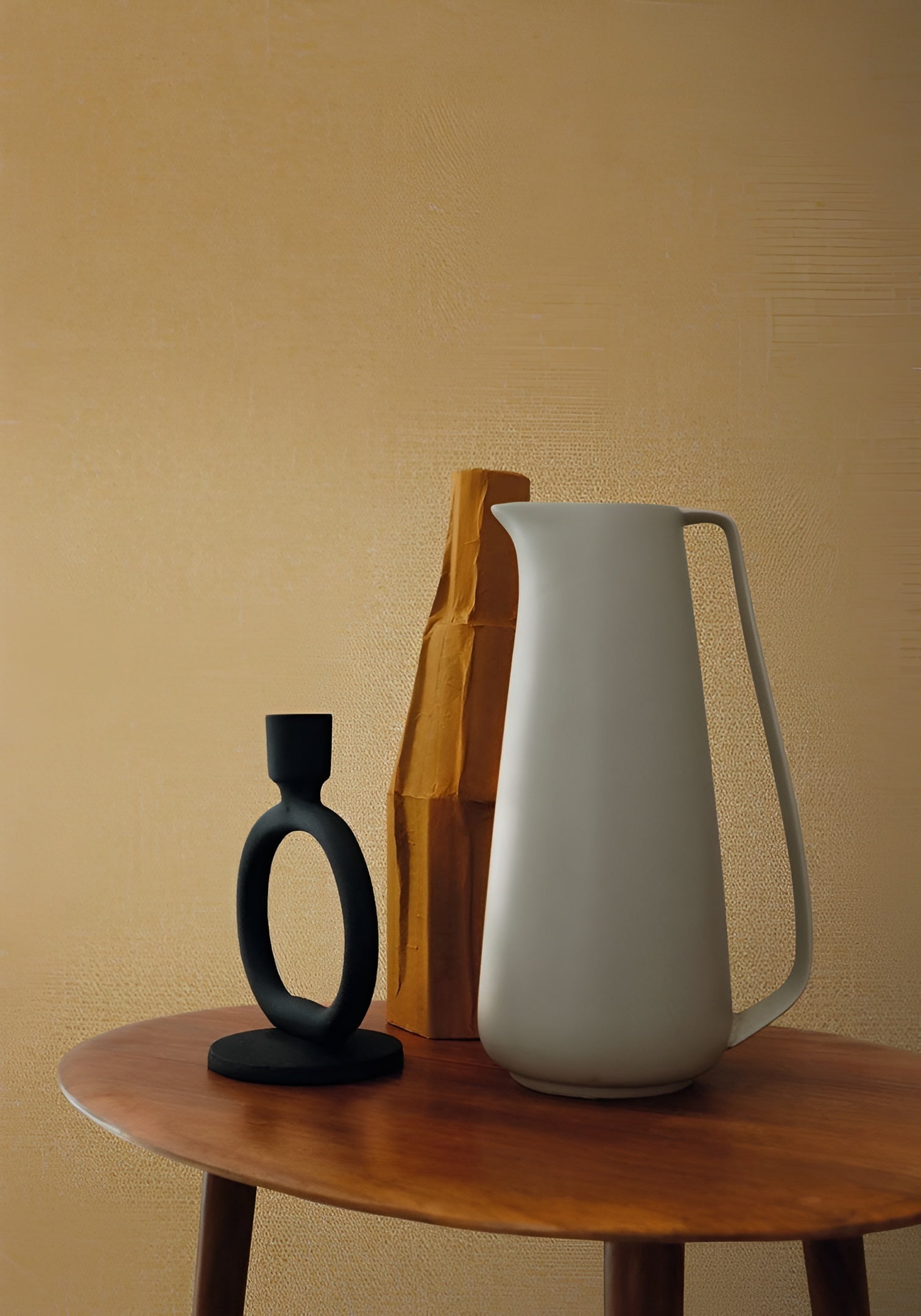 Smooth matte wallpaper with a pearlescent effect OCTA - ROUILLE rusty brown