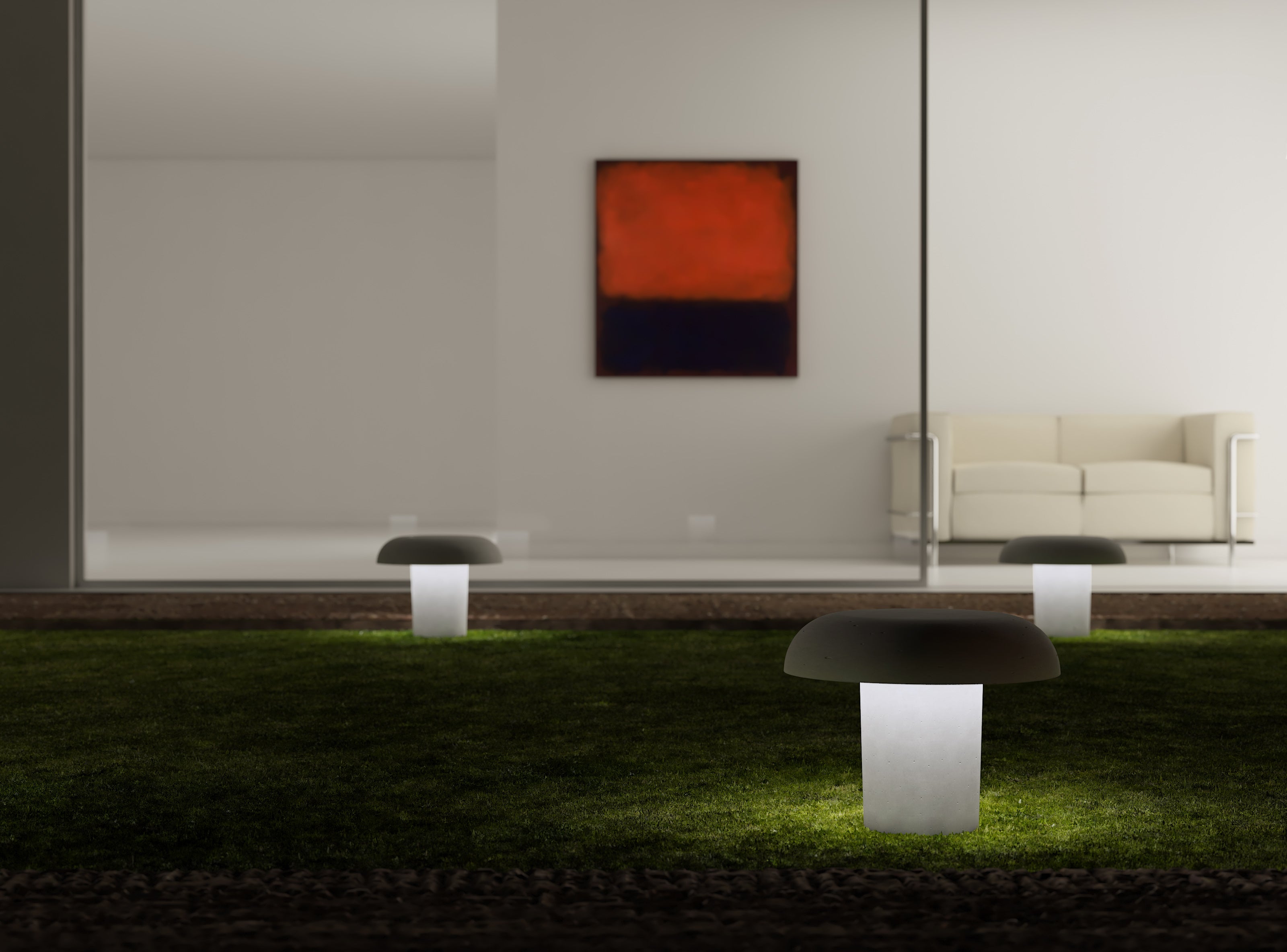 Lampa zewnętrzna AMANITA szary beton, marka Martinelli Luce