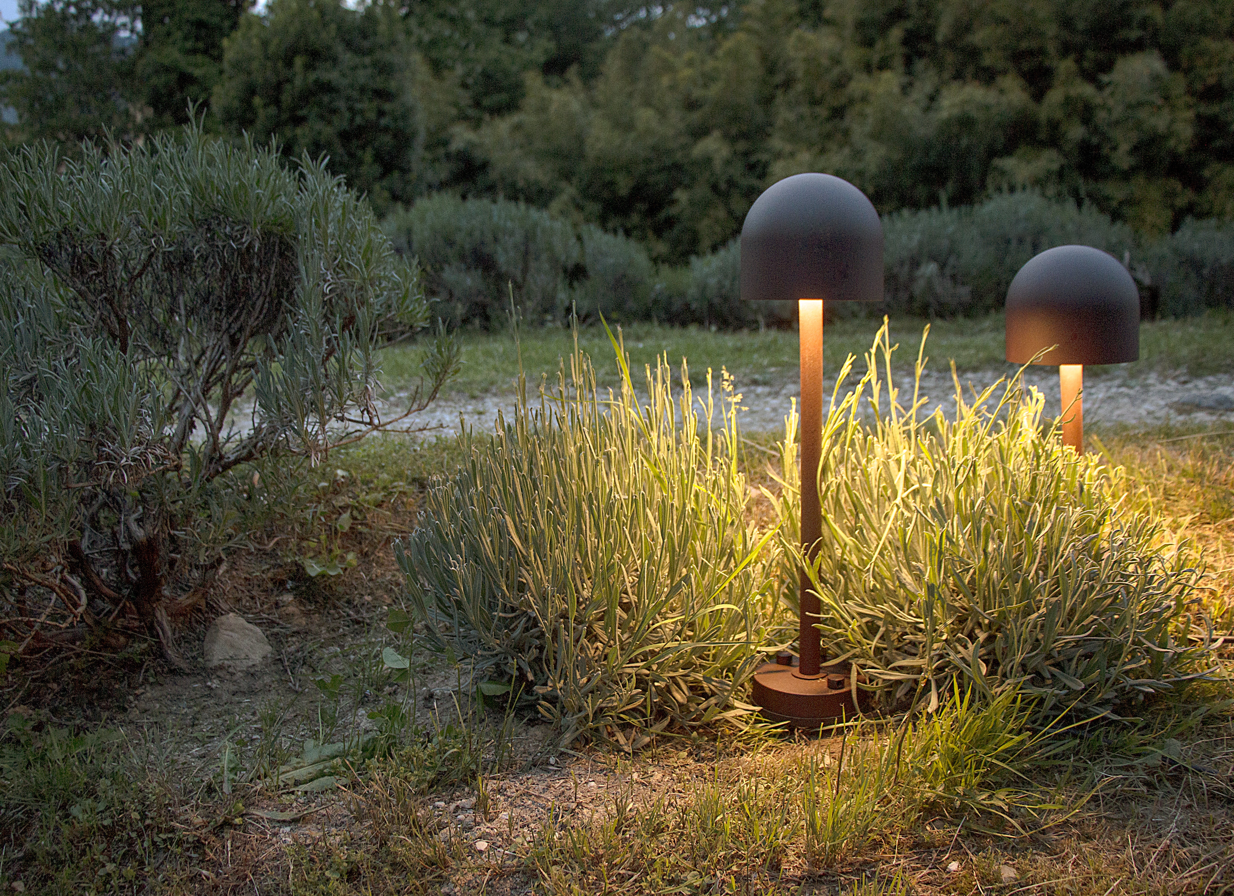 Lampa podłogowa zewnętrzna BOLETO brązowy