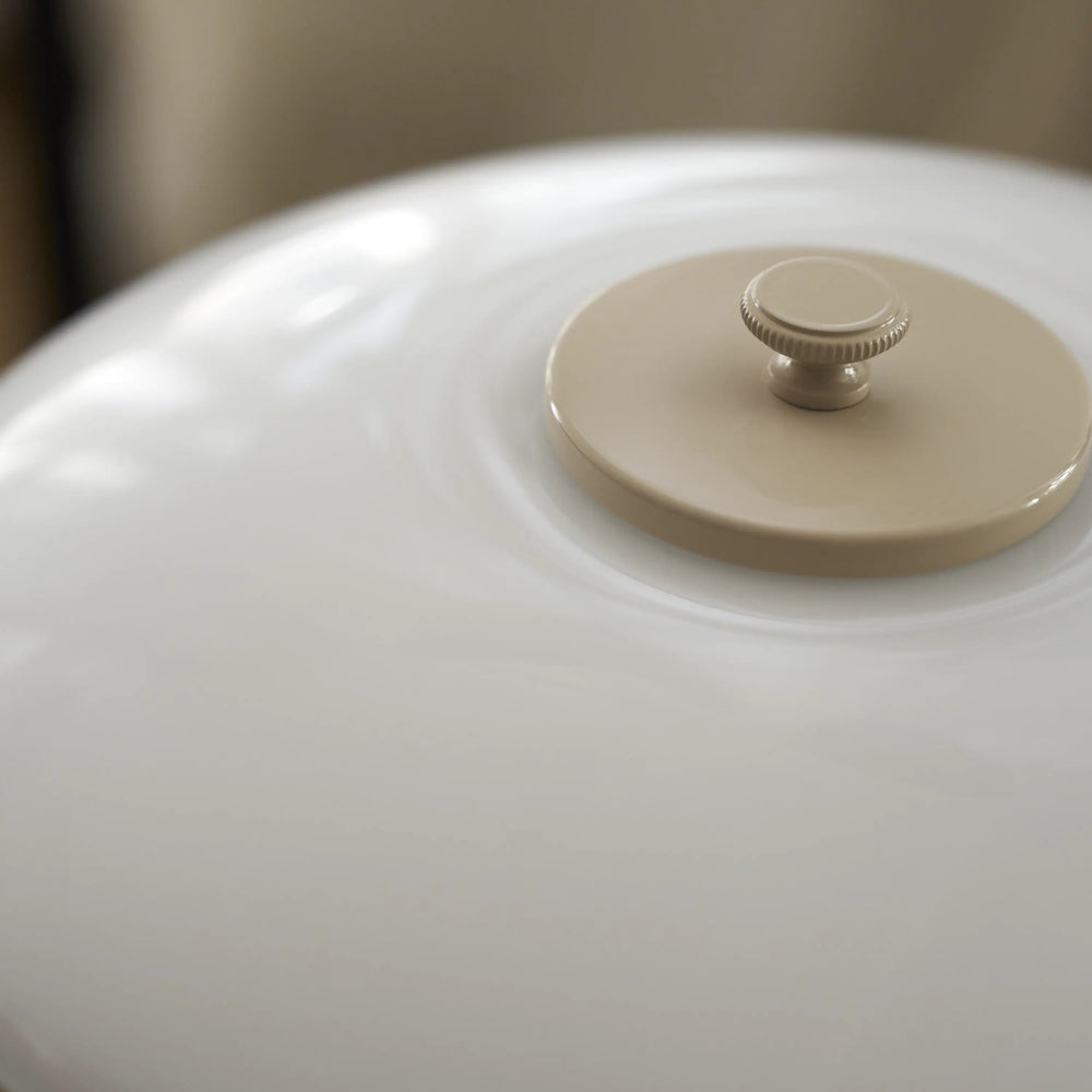 Lampa stołowa PH 2/1 biały z beżową podstawą