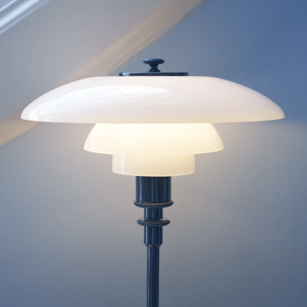 Lampa stołowa PH 2/1 biały z granatową podstawą